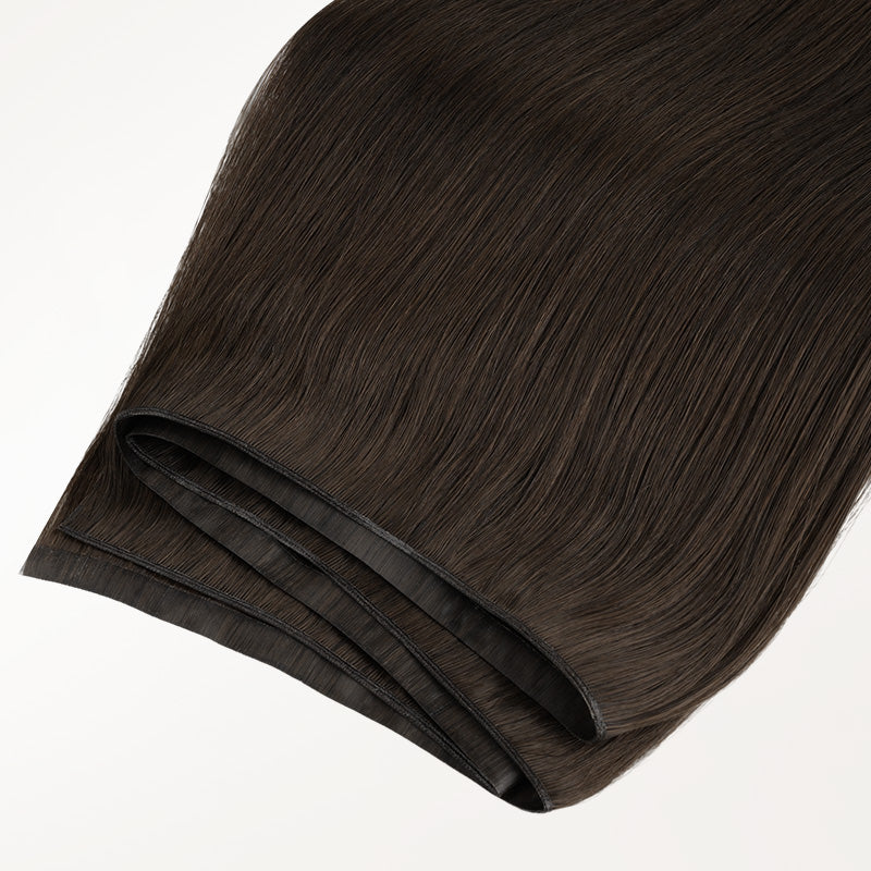 Dark Brown (2) Genius Tape Weft Hair Extensions 60g – 100% Remy Human Hair.