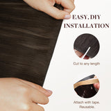 Dark Brown (2) Genius Tape Weft Hair Extensions 60g – 100% Remy Human Hair.