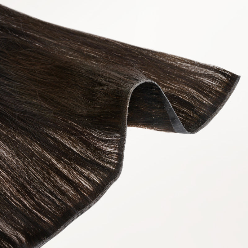 Dark Brown (2) Genius Tape Weft Hair Extensions 60g – 100% Remy Human Hair.