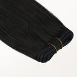 Jet Black (1) Genius Tape Weft Hair Extensions 60g – 100% Remy Human Hair.