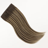 Caramel Blonde Balayage (4/27/4) Invisi Edge Seamless Clip-Ins (140g-160g) – 100% Remy Human Hair.
