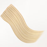 Dark Blonde Highlighted Bleach Blonde (18A/613A) Invisi Edge Seamless Clip-Ins (140g-160g) – 100% Remy Human Hair.