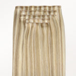 Light Blonde Highlights (16/22A) Invisi Edge Seamless Clip-Ins (140g-160g) – 100% Remy Human Hair.
