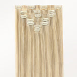 Light Blonde Highlights (16/22A) Invisi Edge Seamless Clip-Ins (140g-160g) – 100% Remy Human Hair.