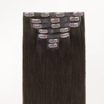 Dark Brown (2) Invisi Edge Seamless Clip-Ins (140g-160g) – 100% Remy Human Hair.