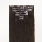 Dark Brown (2) Invisi Edge Seamless Clip-Ins (140g-160g) – 100% Remy Human Hair.