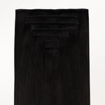 Jet Black (1) Invisi Edge Seamless Clip-Ins (140g-160g) – 100% Remy Human Hair.