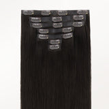 Natural Black (1B) Invisi Edge Seamless Clip-Ins (140g-160g) – 100% Remy Human Hair.
