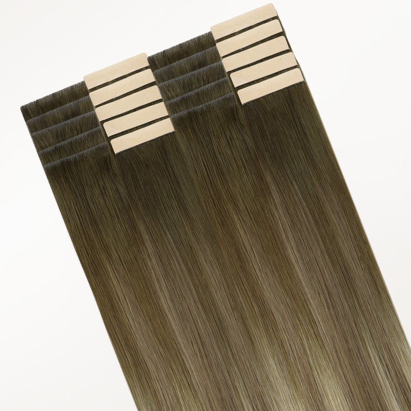 Bleach Blonde Balayage (3/8/613) Invisi Edge Tape-Ins 50g – 100% Remy Human Hair by GOO GOO Hair.
