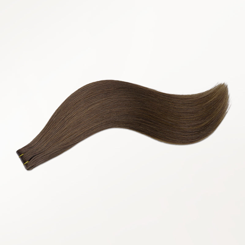 Chocolate Brown (4A) Invisi Edge Tape-Ins 50g – 100% Remy Human Hair by GOO GOO Hair.
