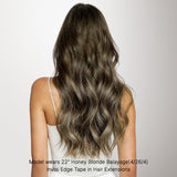 Honey Blonde Balayage (4/26/4) Invisi Edge Tape-Ins 50g – 100% Remy Human Hair by GOO GOO Hair.