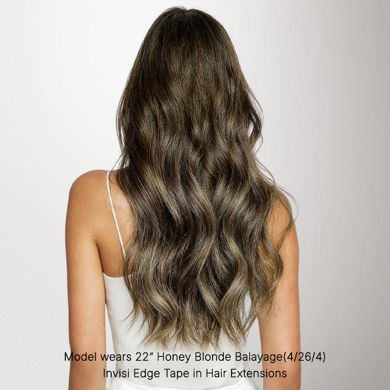 Honey Blonde Balayage (4/26/4) Invisi Edge Tape-Ins 50g – 100% Remy Human Hair by GOO GOO Hair.