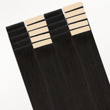 Natural Black (1B) Invisi Edge Tape-Ins 50g – 100% Remy Human Hair by GOO GOO Hair.
