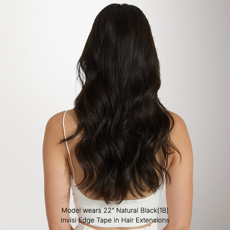 Natural Black (1B) Invisi Edge Tape-Ins 50g – 100% Remy Human Hair by GOO GOO Hair.