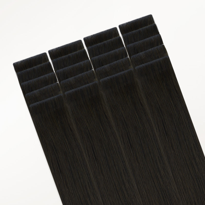 Natural Black (1B) Invisi Edge Tape-Ins 50g – 100% Remy Human Hair by GOO GOO Hair.