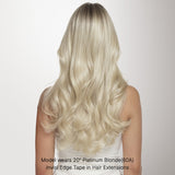 Platinum Blonde (60A) Invisi Edge Tape-Ins 50g – 100% Remy Human Hair by GOO GOO Hair.
