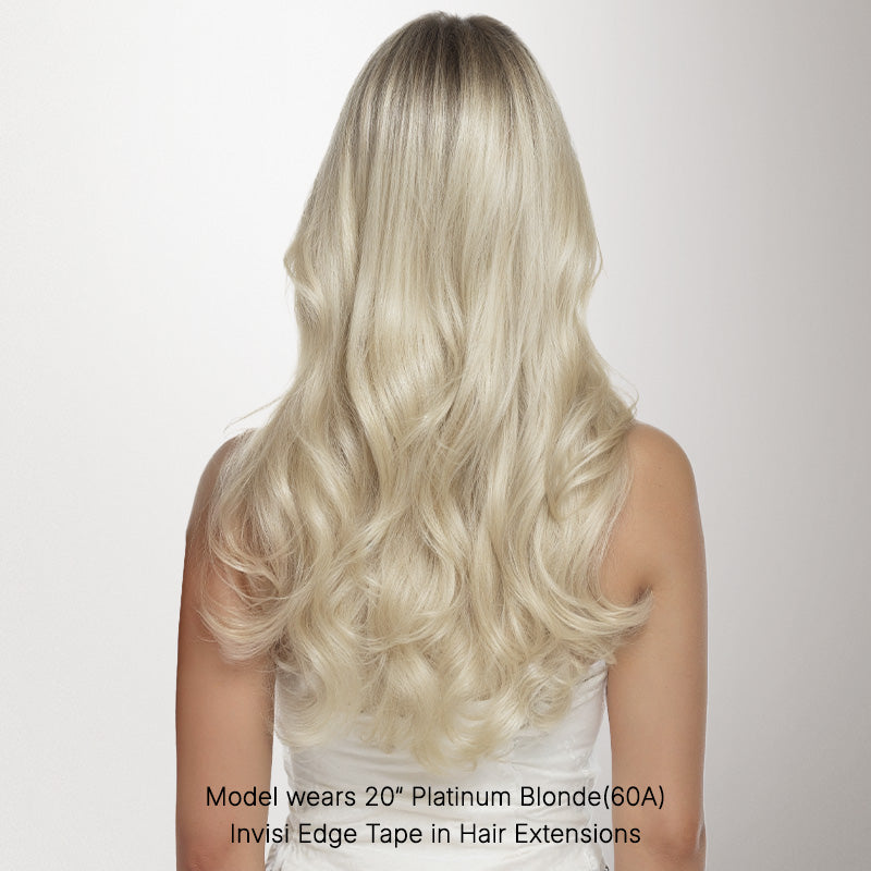 Platinum Blonde (60A) Invisi Edge Tape-Ins 50g – 100% Remy Human Hair by GOO GOO Hair.