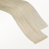 Platinum Blonde (60A) Invisi Edge Tape-Ins 50g – 100% Remy Human Hair by GOO GOO Hair.