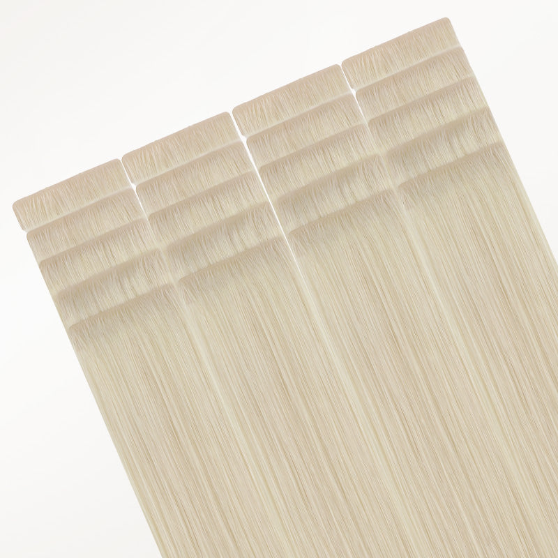Platinum Blonde (60A) Invisi Edge Tape-Ins 50g – 100% Remy Human Hair by GOO GOO Hair.