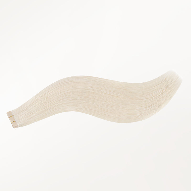 Pure Platinum Blonde (1000) Invisi Edge Tape-Ins 50g – 100% Remy Human Hair by GOO GOO Hair.