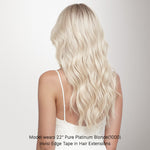 Pure Platinum Blonde (1000) Invisi Edge Tape-Ins 50g – 100% Remy Human Hair by GOO GOO Hair.