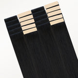 Jet Black (1) Invisi Edge Tape-Ins 50g – 100% Remy Human Hair by GOO GOO Hair.