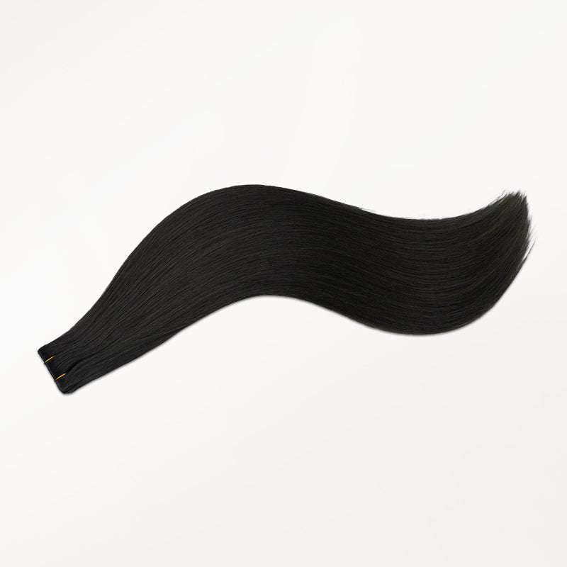 Jet Black (1) Invisi Edge Tape-Ins 50g – 100% Remy Human Hair by GOO GOO Hair.