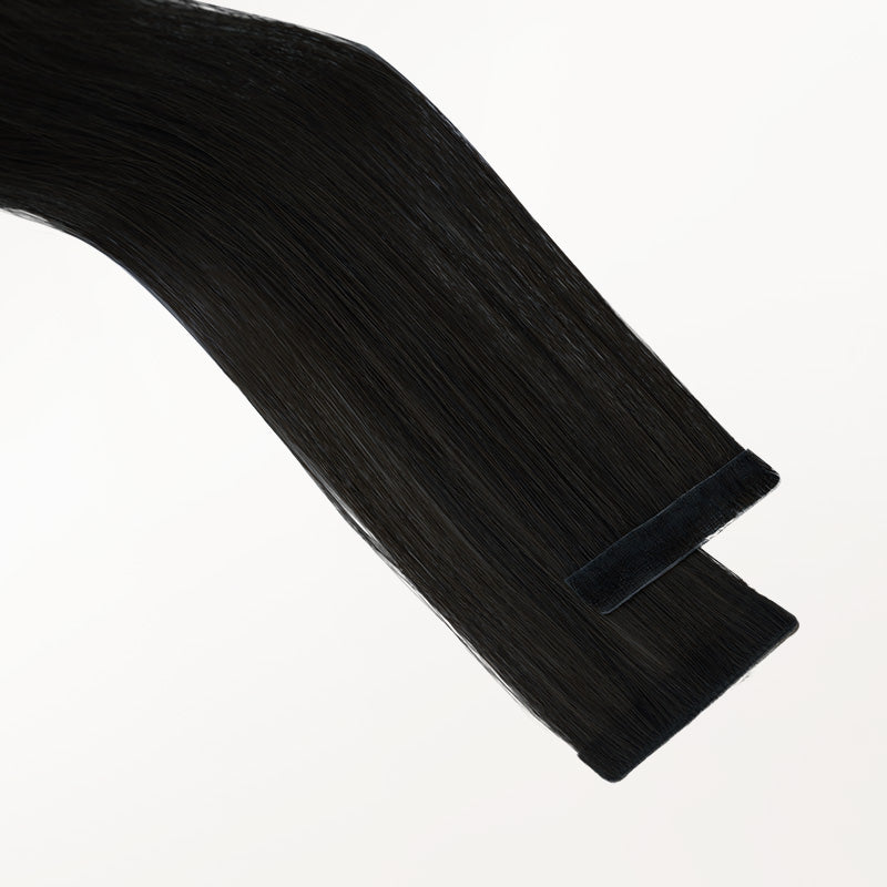 Jet Black (1) Invisi Edge Tape-Ins 50g – 100% Remy Human Hair by GOO GOO Hair.