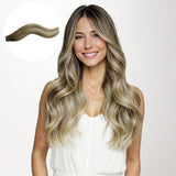 Bleach Blonde Balayage (3/8/613) Invisi Edge Tape-Ins 50g – 100% Remy Human Hair by GOO GOO Hair.