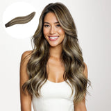 Honey Blonde Balayage (4/26/4) Invisi Edge Tape-Ins 50g – 100% Remy Human Hair by GOO GOO Hair.