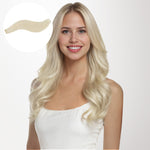 Platinum Blonde (60A) Invisi Edge Tape-Ins 50g – 100% Remy Human Hair by GOO GOO Hair.