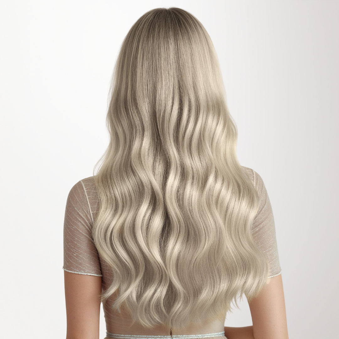 Ash Blonde Highlights (17A/60A) Micro Link Tip Hair Extensions – 100% Remy Human Hair by GOO GOO Hair.