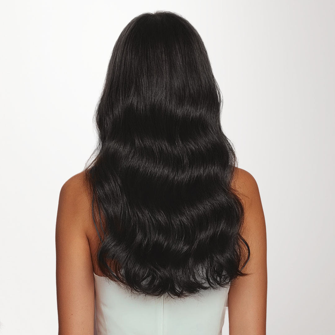 Natural Black (1B) Micro Link Tip Hair Extensions – 100% Remy Human Hair by GOO GOO Hair.