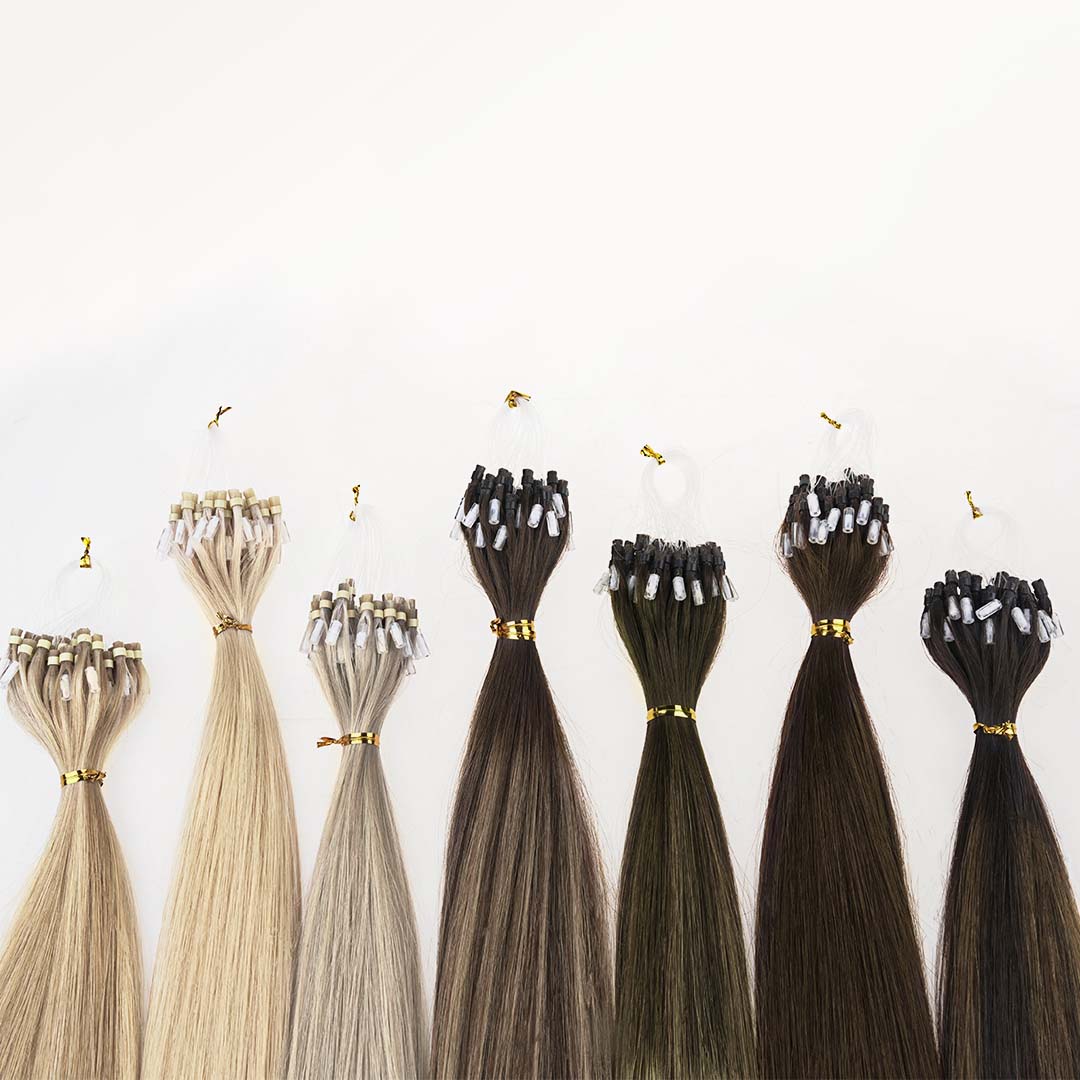 Jet Black (1) Micro Link Tip Hair Extensions – 100% Remy Human Hair by GOO GOO Hair.