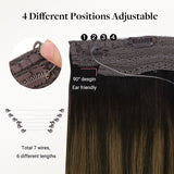 Dark Brown Balayage (2/6/2) Pro & Wire Hair Extension (70g-140g)