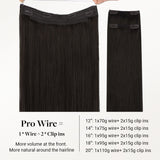 Dark Brown (2) Pro & Wire Hair Extension (70g-140g)