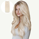 Pure Platinum Blonde (1000) Sew-In Weft Hair Extensions (80g-110g) – 100% Remy Human Hair.