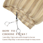 Dirty Blonde Highlights (18D/22F) Sew-In Weft Hair Extensions (80g-110g) – 100% Remy Human Hair.