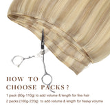 Dirty Blonde Highlights (18D/22F) Sew-In Weft Hair Extensions (80g-110g) – 100% Remy Human Hair.