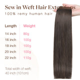 Light Brown (2A) Sew-In Weft Hair Extensions (80g-110g) – 100% Remy Human Hair.