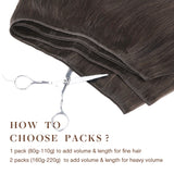 Light Brown (2A) Sew-In Weft Hair Extensions (80g-110g) – 100% Remy Human Hair.