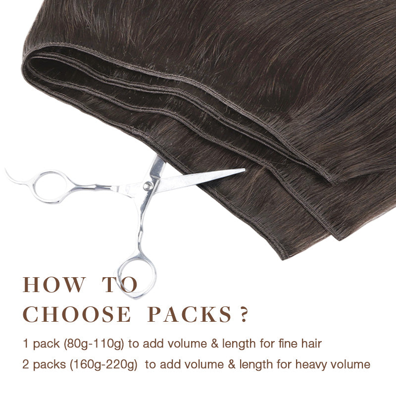 Light Brown (2A) Sew-In Weft Hair Extensions (80g-110g) – 100% Remy Human Hair.