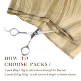 Light Blonde Highlights (16/22A) Sew-In Weft Hair Extensions (80g-110g) – 100% Remy Human Hair by GOO GOO Hair.