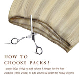 Ash Blonde Highlights (17A/60A) Sew-In Weft Hair Extensions (80g-110g) – 100% Remy Human Hair.