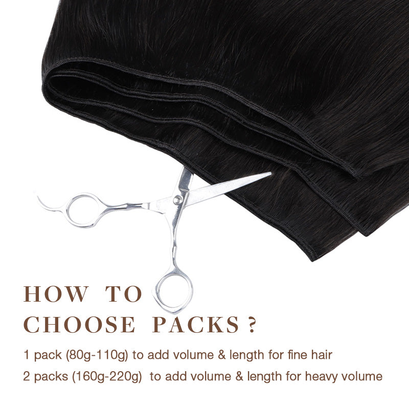 Weft Hair Extensions – 100% Remy Human Hair.