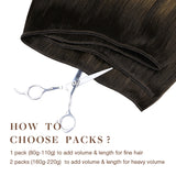 Dark Brown Balayage (2/6/2) Sew-In Weft Hair Extensions (80g-110g) – 100% Remy Human Hair.
