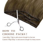 Bleach Blonde Balayage (3/8/613) Sew-In Weft Hair Extensions (80g-110g) – 100% Remy Human Hair.