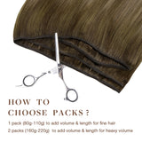 Bleach Blonde Balayage (3/8/613) Sew-In Weft Hair Extensions (80g-110g) – 100% Remy Human Hair.