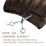 Honey Blonde Balayage (4/26/4) Sew-In Weft Hair Extensions (80g-110g) – 100% Remy Human Hair.