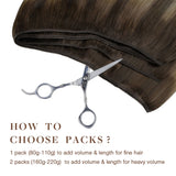 Honey Blonde Balayage (4/26/4) Sew-In Weft Hair Extensions (80g-110g) – 100% Remy Human Hair.